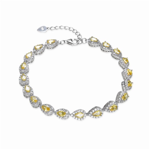 Przejdź do produktu SREBRNA BRANSOLETKA SREBRO 925 ŁEZKA ELEGANCKA CYRKONIA
