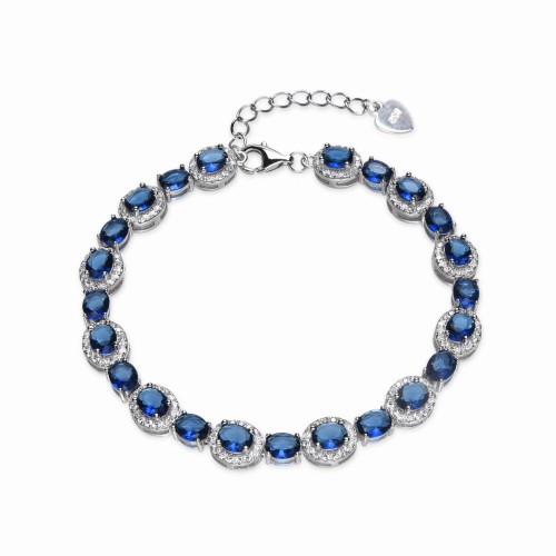 Przejdź do produktu SREBRNA BRANSOLETKA SREBRO 925 OWAL ELEGANCKA CYRKONIA