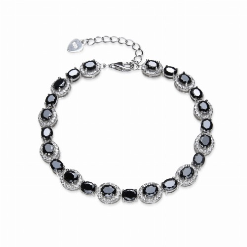 Przejdź do produktu SREBRNA BRANSOLETKA SREBRO 925 OWAL ELEGANCKA CYRKONIA