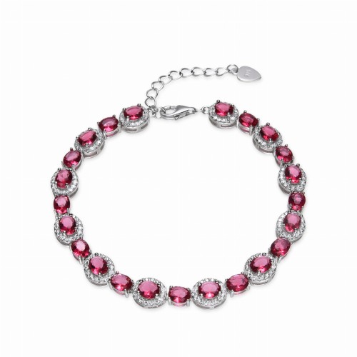 Przejdź do produktu SREBRNA BRANSOLETKA SREBRO 925 OWAL ELEGANCKA CYRKONIA
