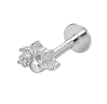 Przejdź do produktu SREBRNE KOLCZYKI SREBRO 925 PIERCING HELIX KWIATEK