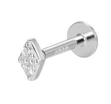 Przejdź do produktu SREBRNE KOLCZYKI SREBRO 925 PIERCING HELIX ROMB