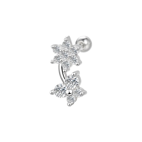 Przejdź do produktu SREBRNE KOLCZYKI SREBRO 925 PIERCING HELIX KWIATEK