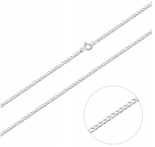 Przejdź do produktu Łańcuszek Białe Złoto - Pancerka 45cm
