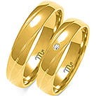 Przejdź do produktu Złote Obrączki z Kamieniem - Klasyczne - 4,5 mm   