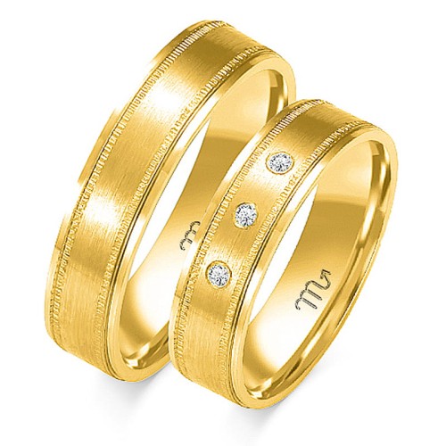 Przejdź do produktu Złote Obrączki z Kamieniem - Klasyczne - 5,5 mm